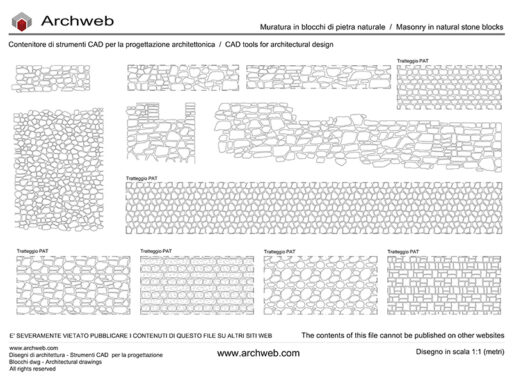 Muratura blocchi pietra 02 dwg Archweb