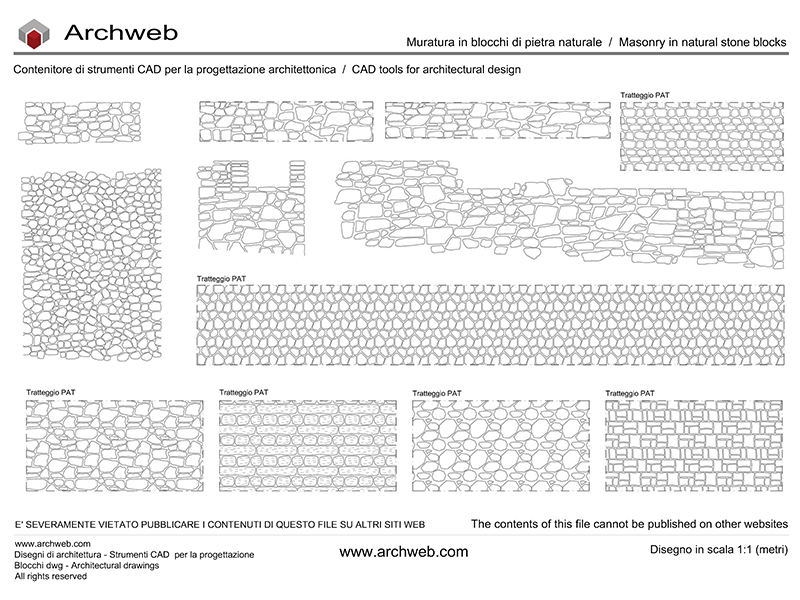 Muratura blocchi pietra 02 dwg Archweb
