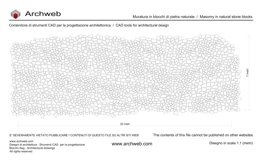 Muratura blocchi pietra 03 dwg Archweb