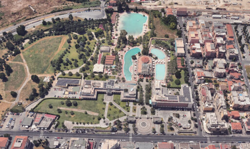 Le Terme di Roma – Acque Albule a Tivoli. Fotografia Aerea © Google Maps