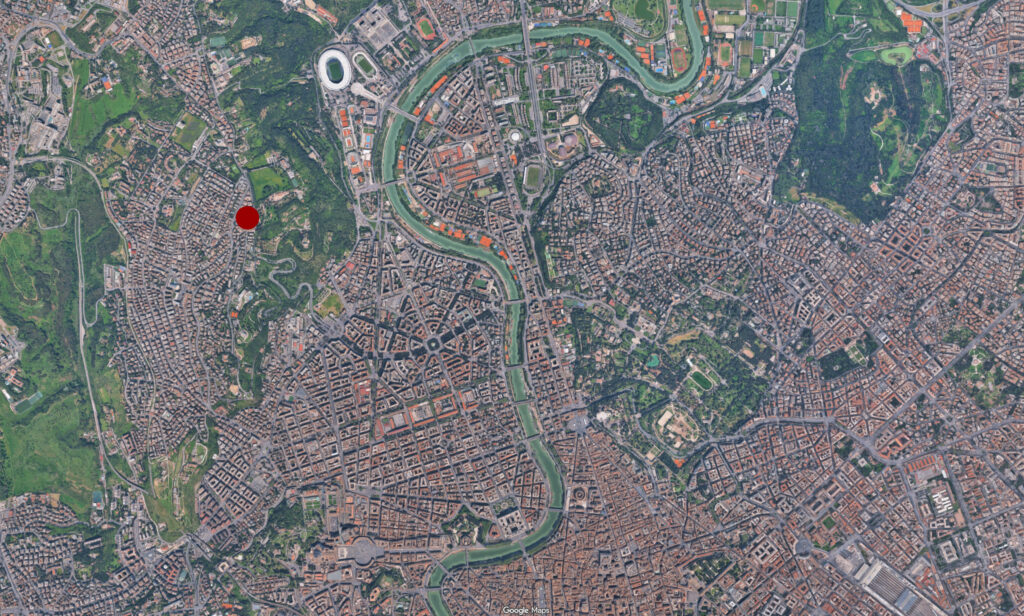 Il Complesso residenziale Belsito progettato da Ugo Luccichenti. Google Maps
