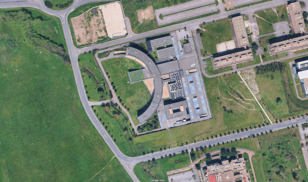 Agenzia Spaziale Italiana – Nuova sede a Roma. Foto aerea-satellitare Google Maps