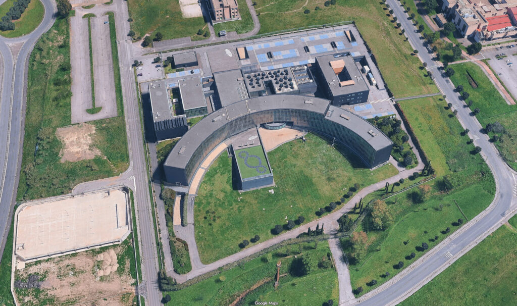 Agenzia Spaziale Italiana – Nuova sede a Roma. Foto aerea-satellitare Google Maps