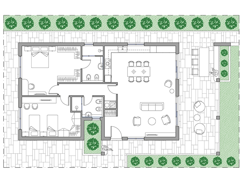 Casa unifamiliare 11 dwg Archweb