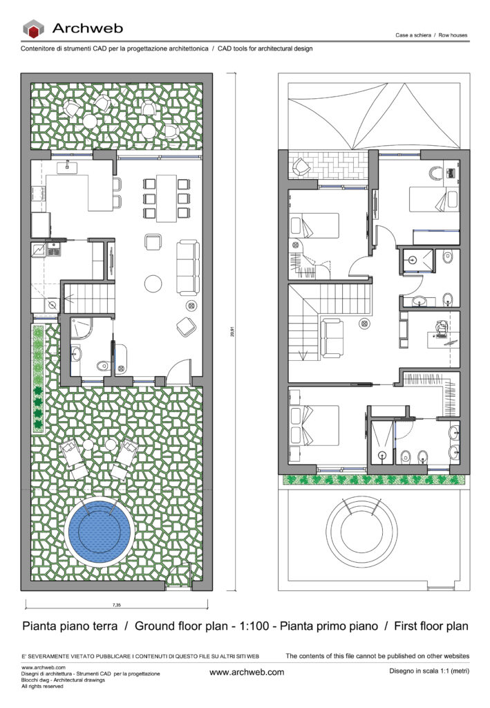 Case a schiera dwg Archweb