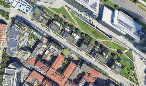 Le Ville di Porta Nuova a Milano. Foto © Google Maps