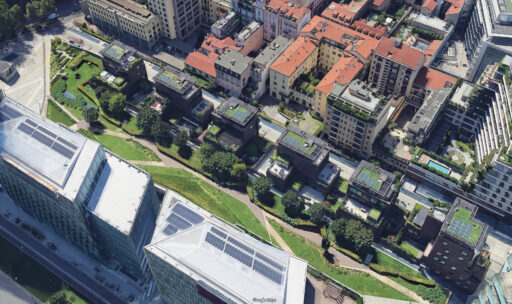 Le Ville di Porta Nuova a Milano. Foto © Google Maps