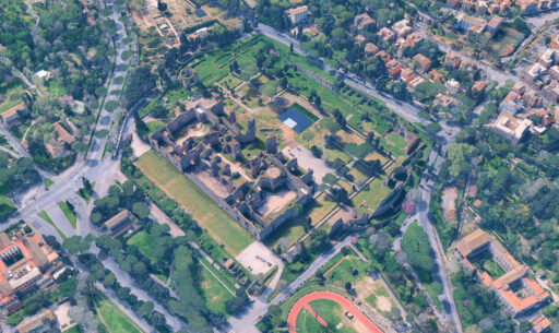 Terme di Caracalla a Roma. Fotografie © Google Maps