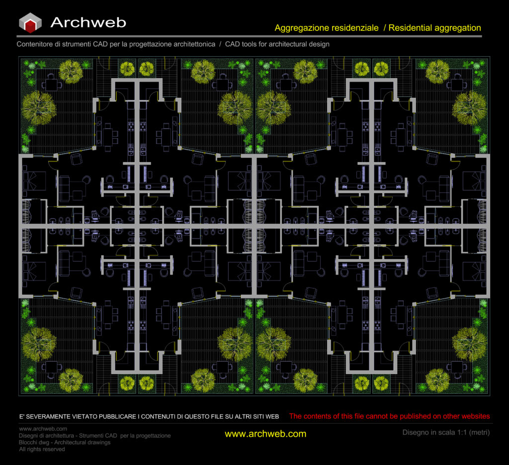Aggregazione residenziale 12 dwg