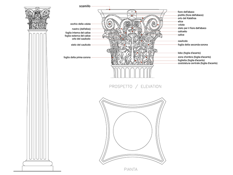 Capitello corinzio dwg Archweb