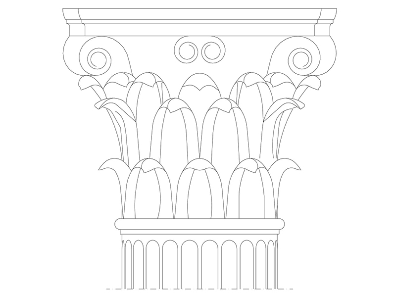Capitello stile corinzio dwg Archweb