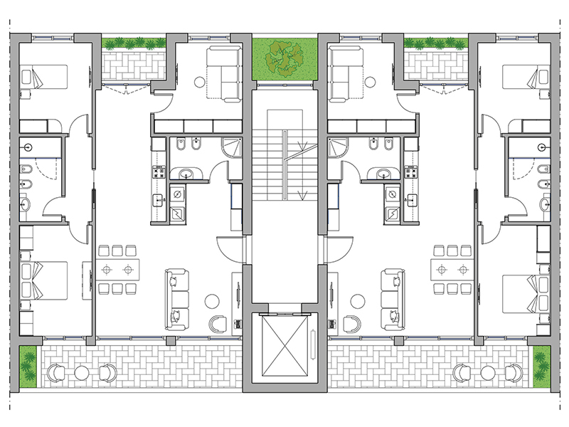 Casa in linea 24 dwg Archweb