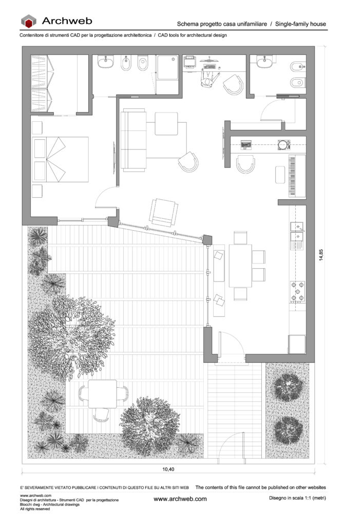 Casa unifamiliare 16 dwg
