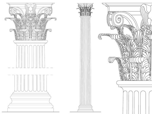 Colonna e capitello corinzio dwg Archweb