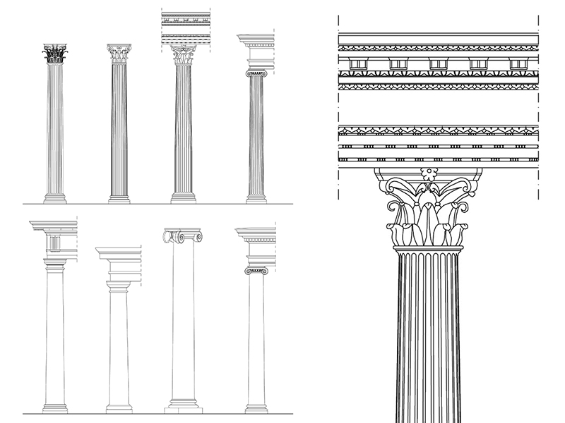 Colonne classiche dwg Archweb