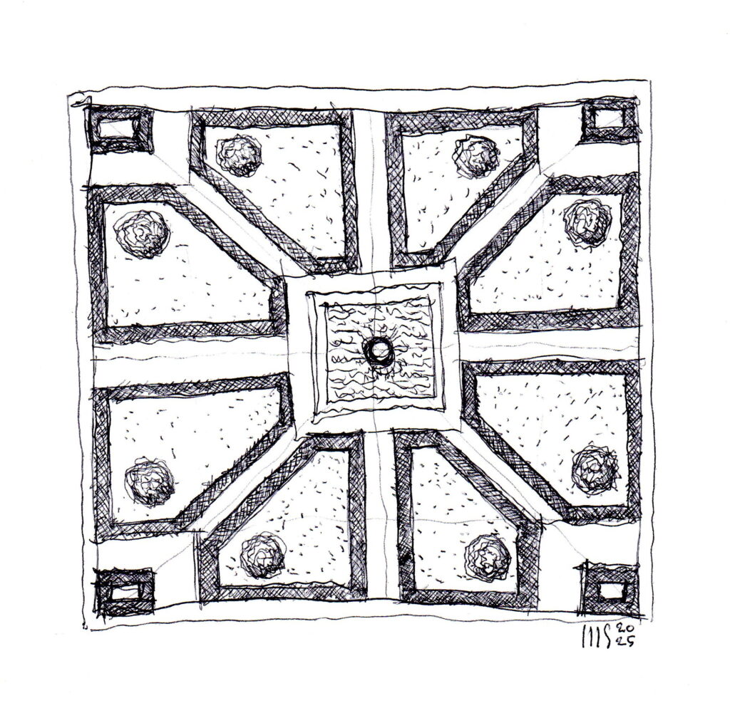 Giardino all'italiana 03 dwg. Schizzo a mano libera