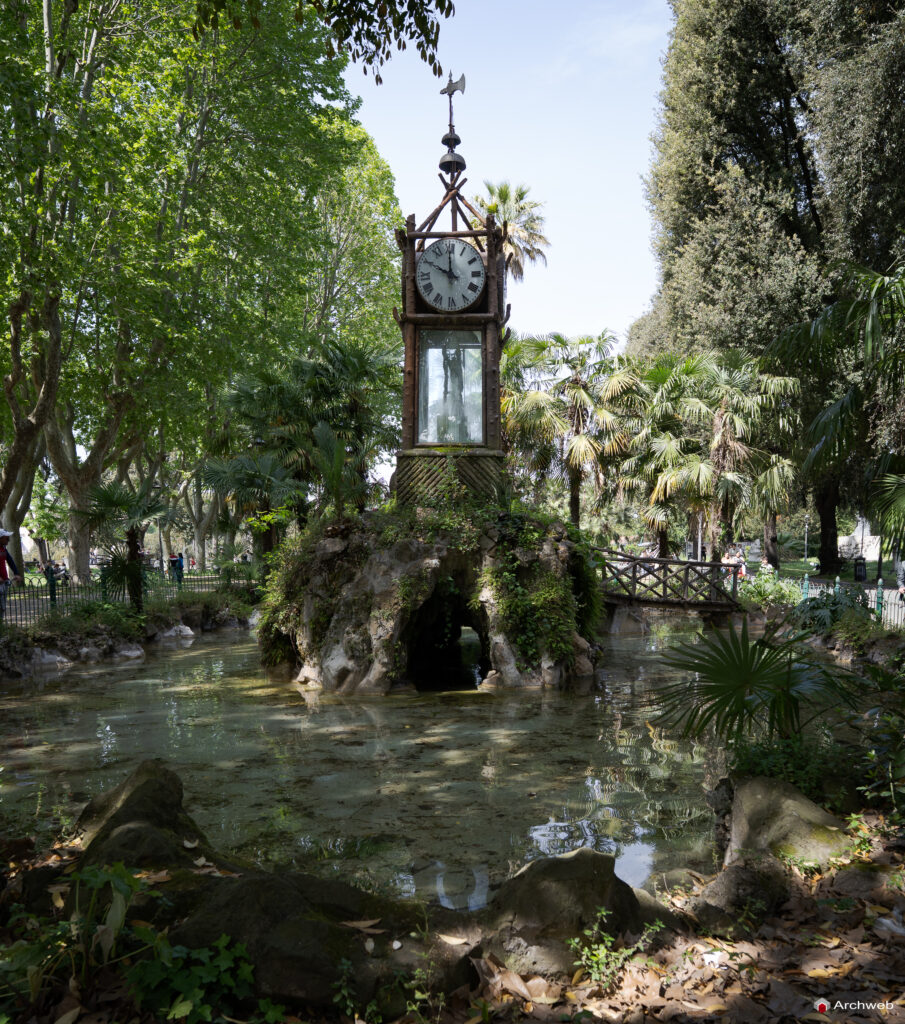 Orologio ad acqua del Pincio a Roma. Fotografie © Archweb.com