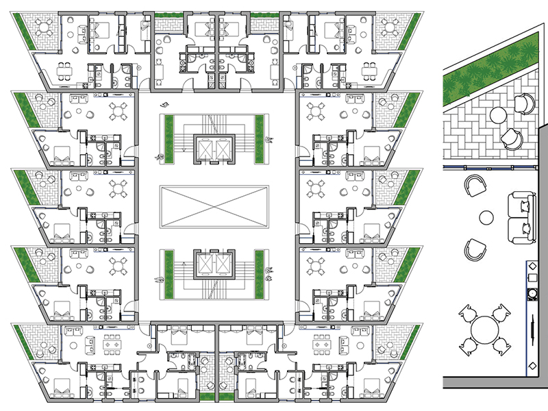 Residenze a ballatoio 10 dwg Archweb