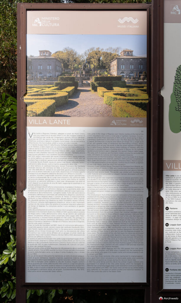 Villa Lante a Bagnaia. Fotografie © M.S. Archweb.com