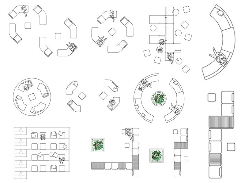 Arredi spazi comuni 01 dwg Archweb