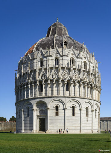 Battistero di San Giovanni a Pisa. Fotografie © Archweb.com