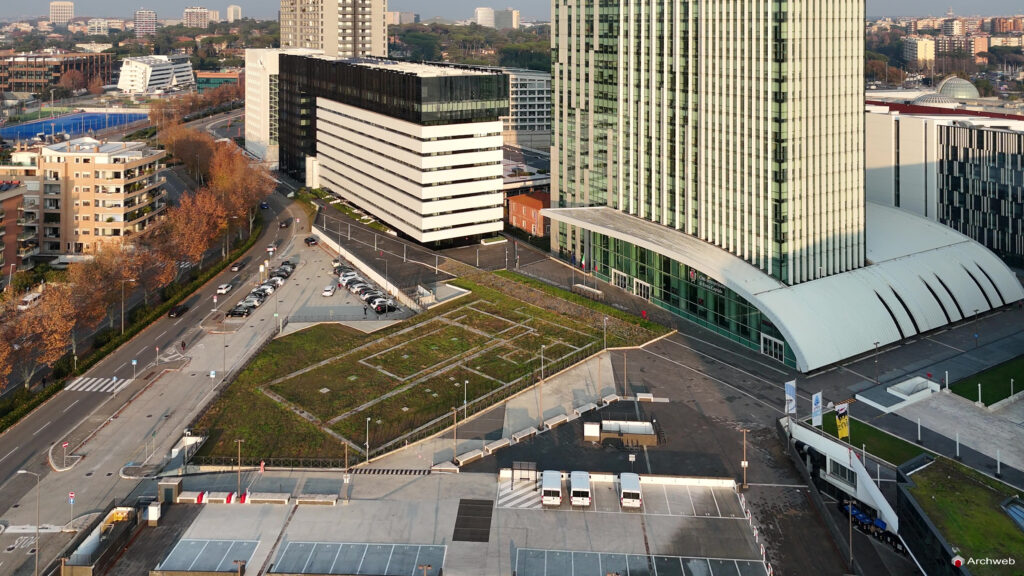 La Torre Europarco ospita uffici della Città metropolitana di Roma Capitale. Fotografie © Archweb.com