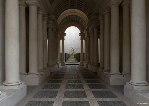 Galleria prospettica del Borromini a Palazzo Spada. Fotografie © Archweb.com