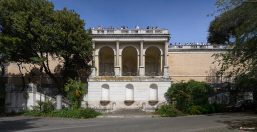 Loggia del Valadier e fontana ninfeo sotto al Pincio. Fotografie © Archweb.com