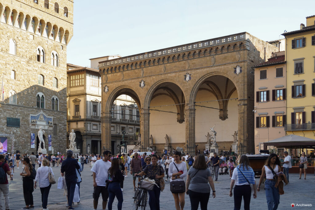 Loggia dei Lanzi a Firenze (Loggia della Signoria) Fotografie 4K © Archweb.com