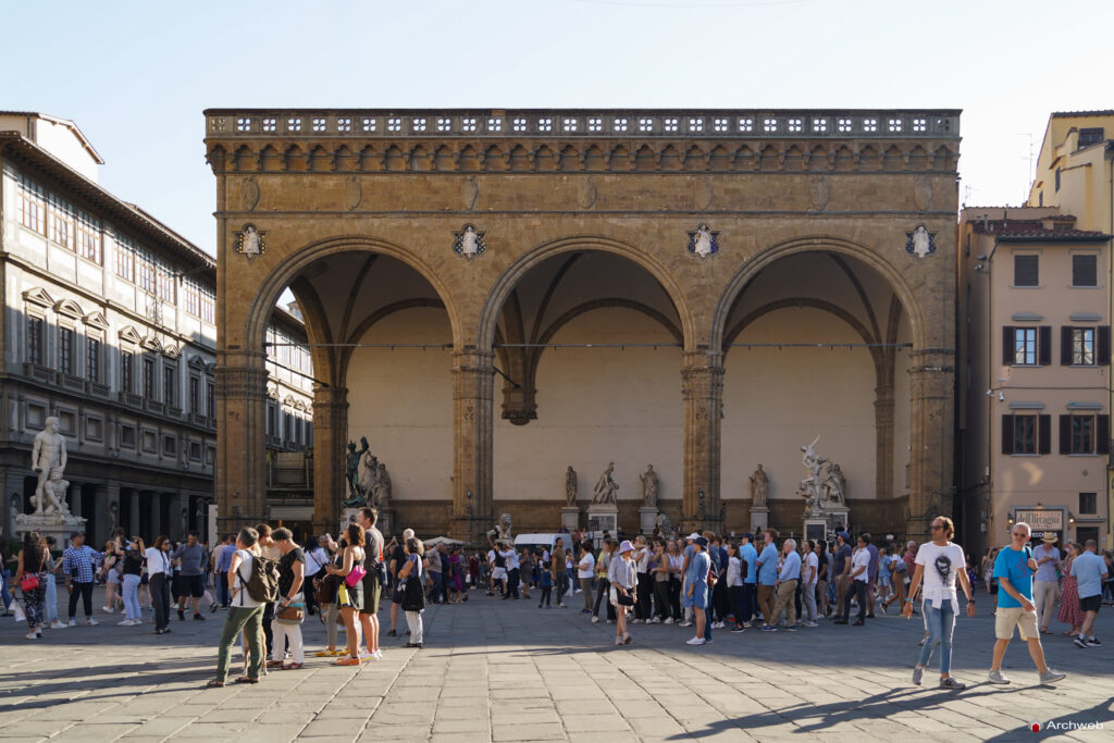 Loggia dei Lanzi a Firenze (Loggia della Signoria) Fotografie 4K © Archweb.com