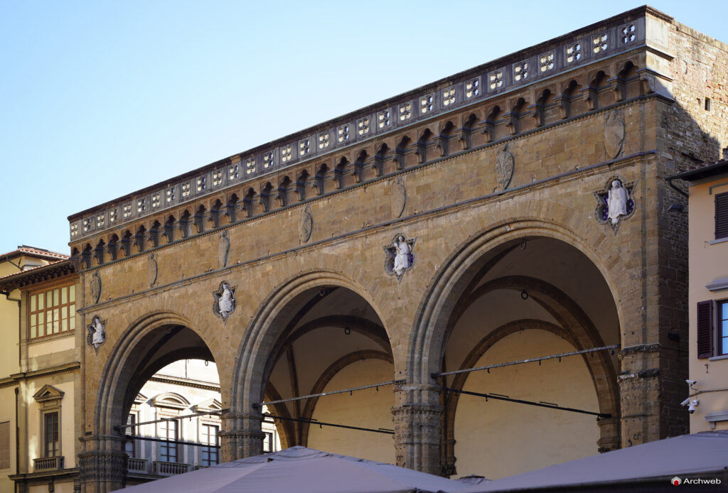 Loggia dei Lanzi a Firenze (Loggia della Signoria) Fotografie 4K © Archweb.com