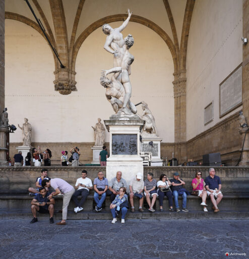 Loggia dei Lanzi a Firenze (Loggia della Signoria) Fotografie 4K © Archweb.com