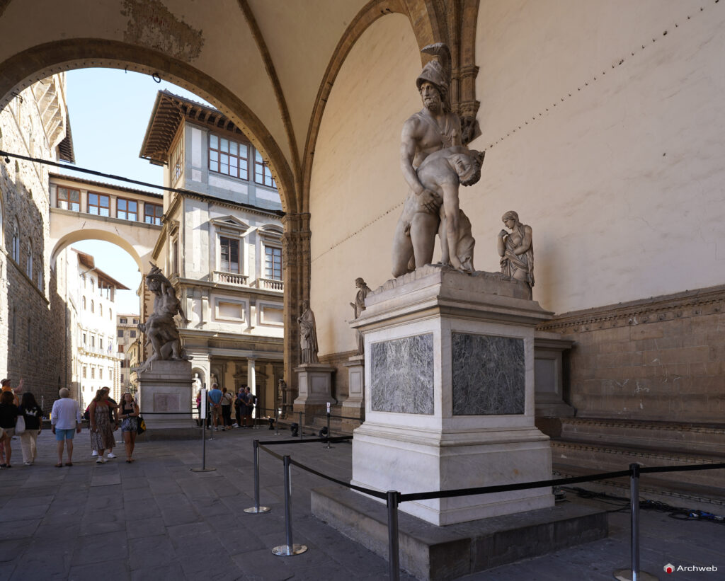 Loggia dei Lanzi a Firenze (Loggia della Signoria) Fotografie 4K © Archweb.com
