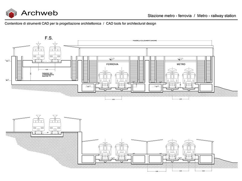 Stazione metro ferrovia 02 dwg Archweb