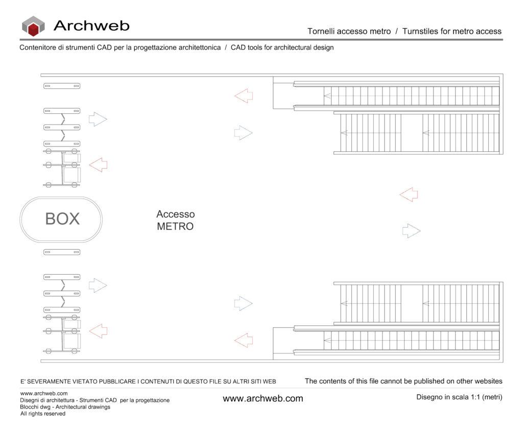 Tornelli accesso metro dwg Archweb