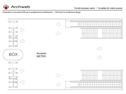Tornelli accesso metro dwg Archweb