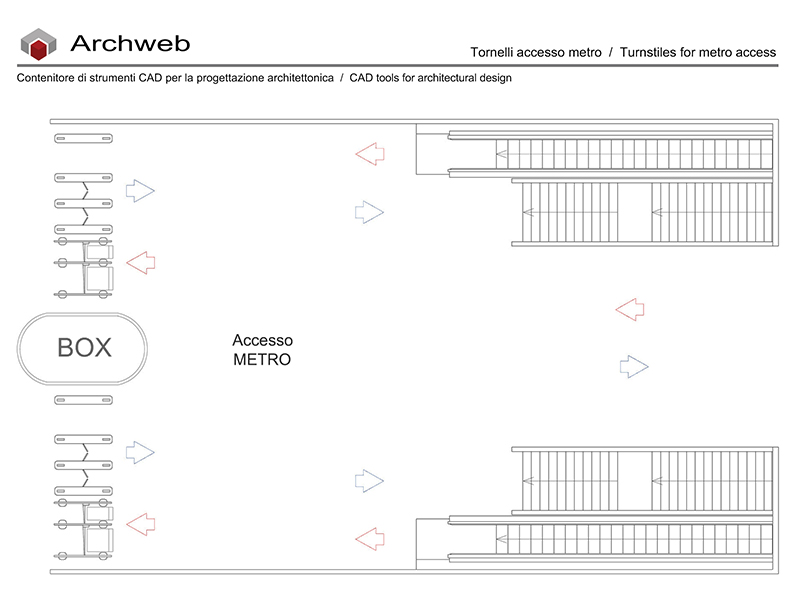 Tornelli accesso metro dwg Archweb