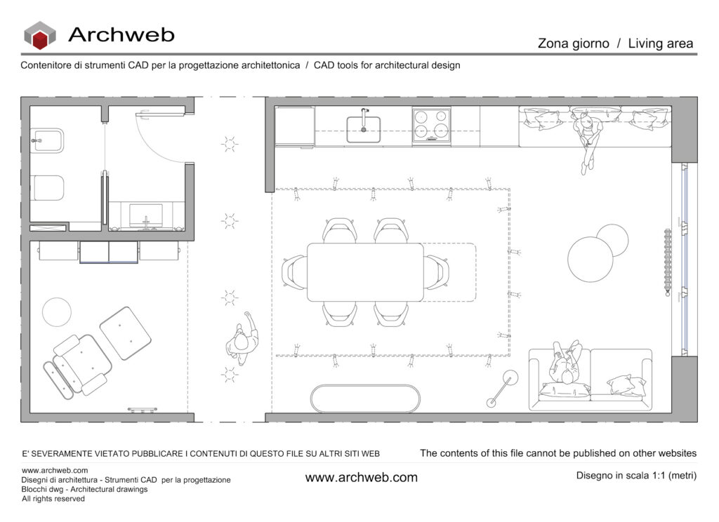 Zona giorno 19 dwg Archweb