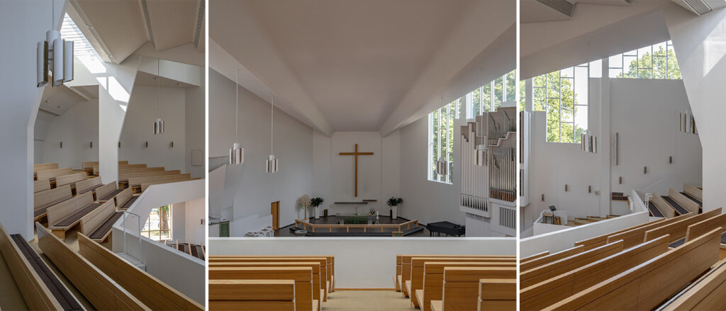 Chiesa della Croce a Lahti. Fotografie degli interni