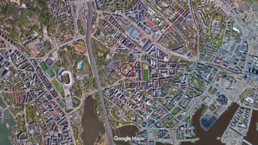 Casa della cultura di Helsinki, Kulttuuritalo, progettata da Alvar Aalto. Fotografie © Google Maps