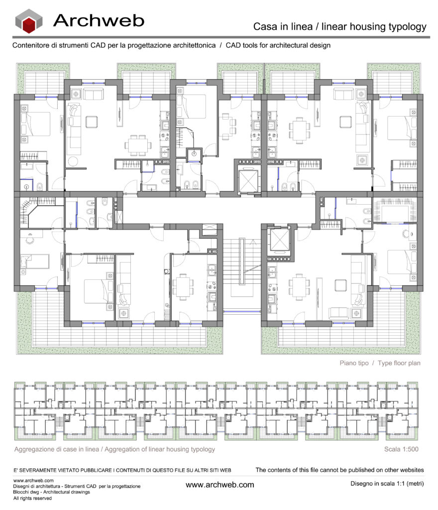 Casa in linea dwg 25