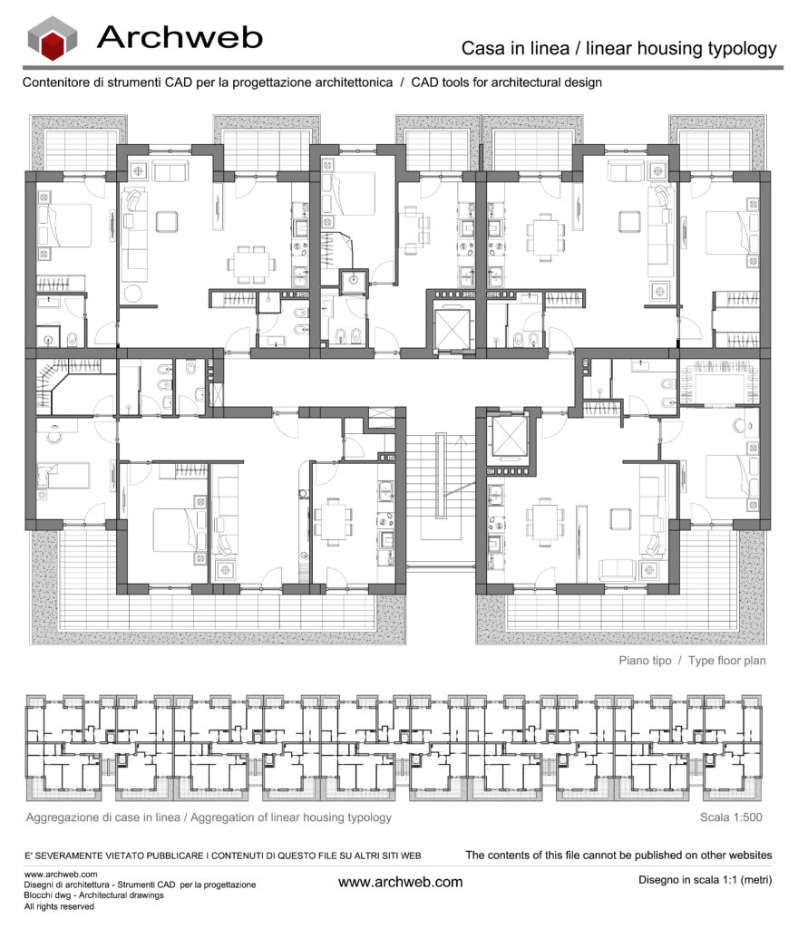 Casa in linea dwg 25