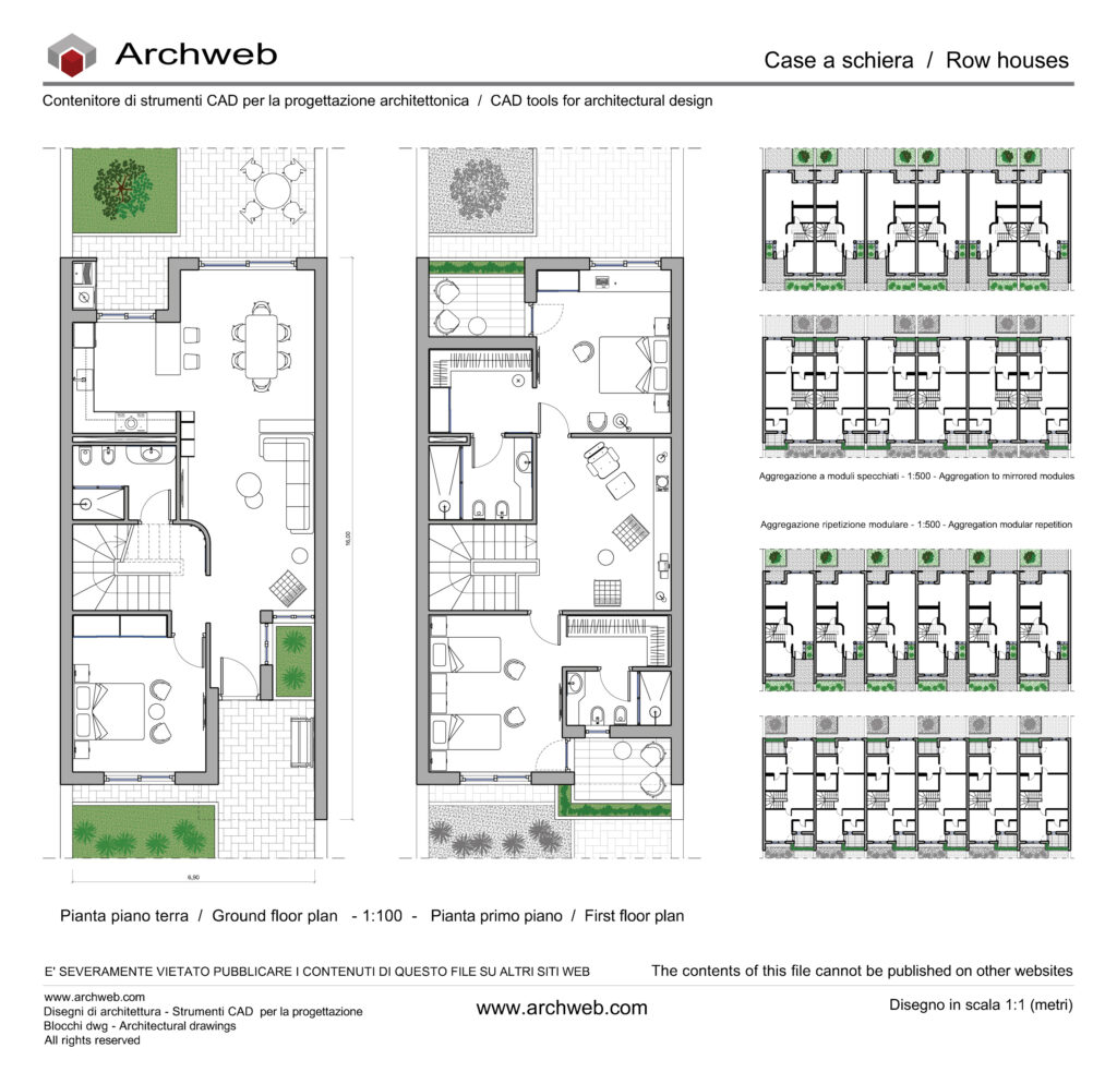 Case a schiera 61 dwg Archweb