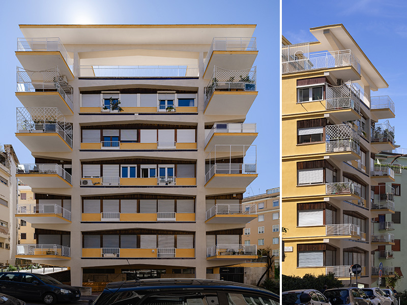 Cassiopea building on Via Archimede in Parioli