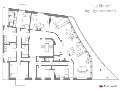 Palazzina "La Nave" progettata dall'ing. Ugo Luccichenti.