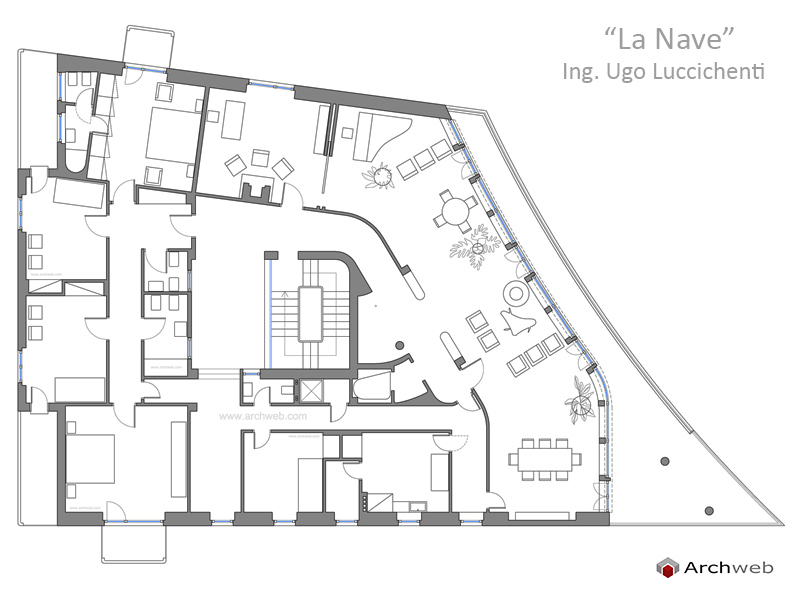 Palazzina "La Nave" progettata dall'ing. Ugo Luccichenti.