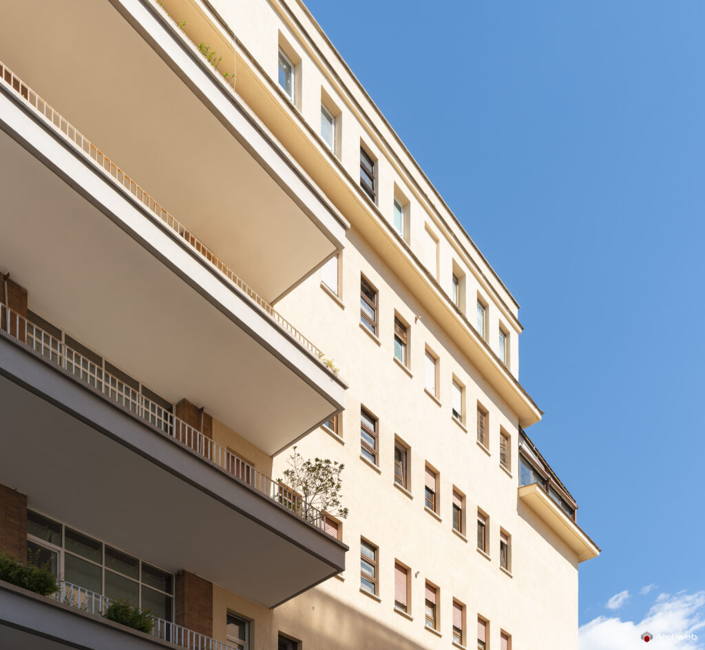 Palazzina in Piazza delle Muse, progettata da Ugo Luccichenti. Fotografie © Archweb.com