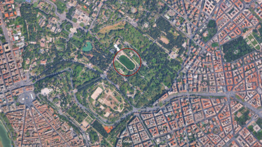 Piazza di Siena a Villa Borghese. Fotografie © Google Maps