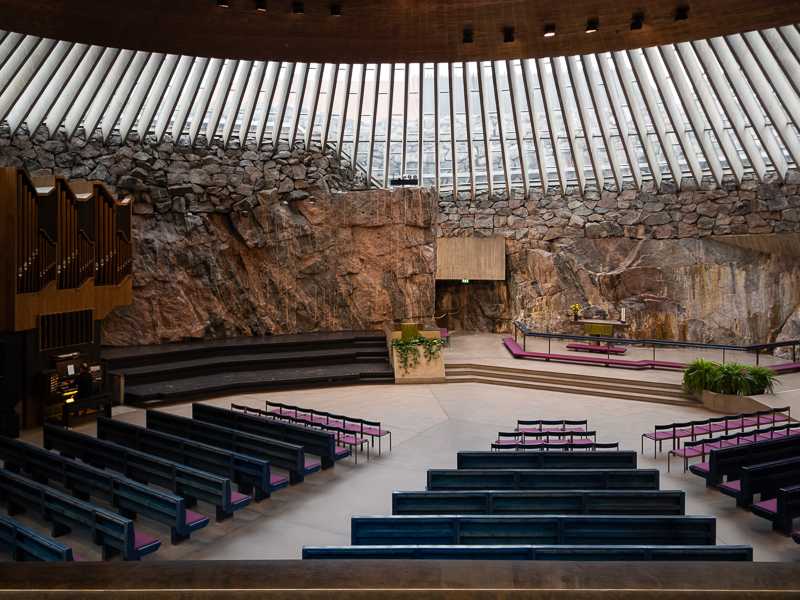 Chiesa del Temppeliaukion a Helsinki. Fotografie © Archweb.com