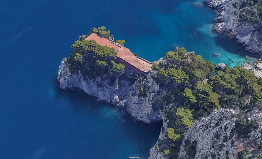 Villa Malaparte a Capri. Fotografie © Google Maps